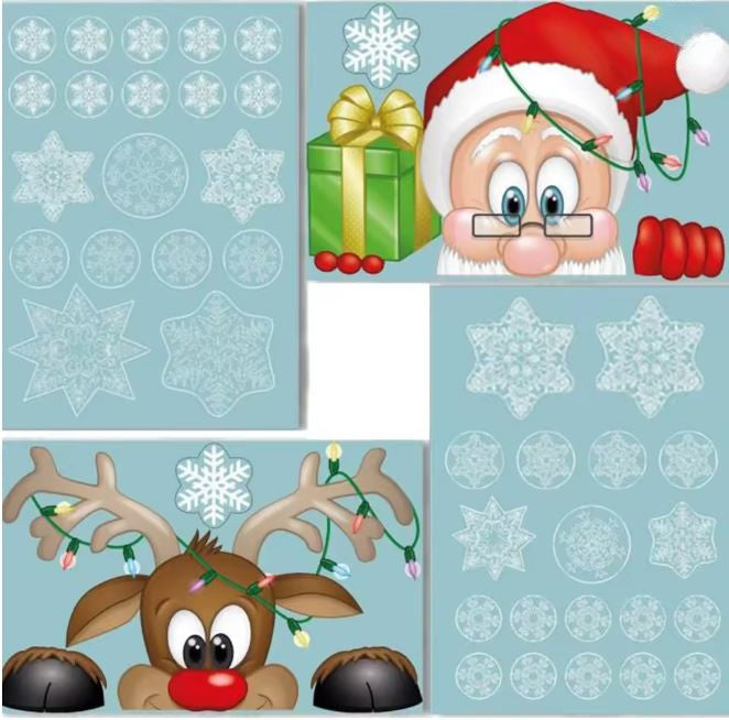 Rentiermuster Fensteraufkleber