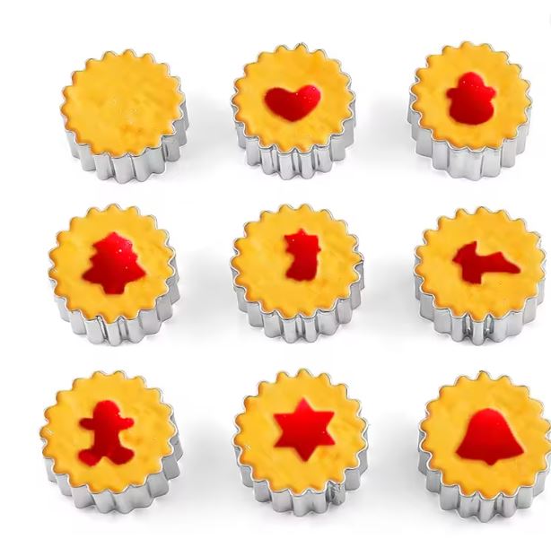 Keksausstecher mit Innenmuster 9-tlg.