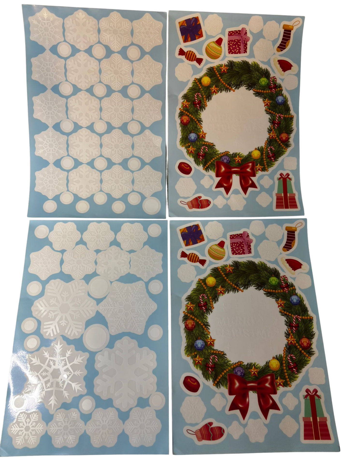 Weihnachtskranz Aufkleber Fenster