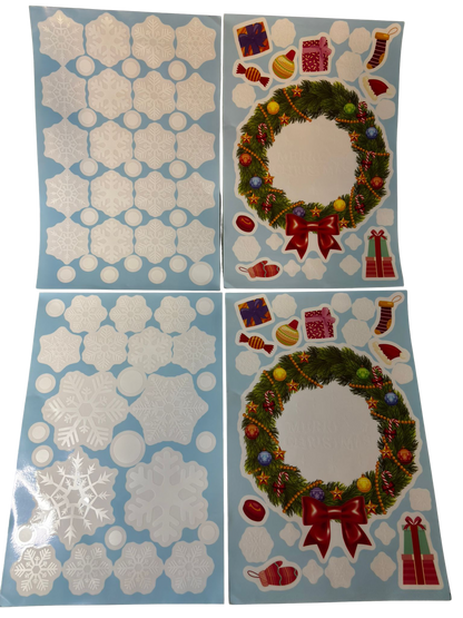 Weihnachtskranz Aufkleber Fenster