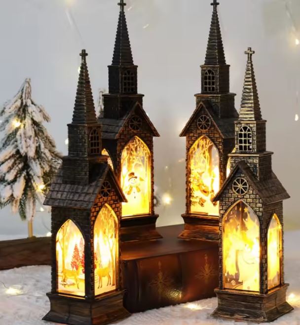 Weihnachtshaus LED Rentier