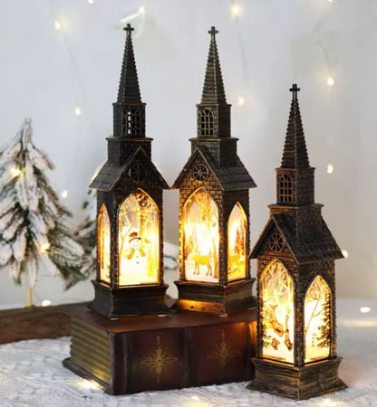 Weihnachtshaus LED Schneemann