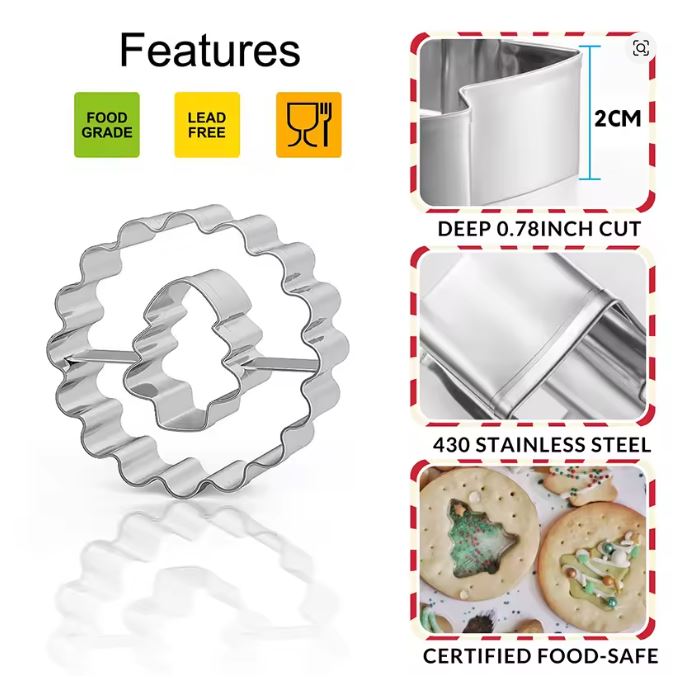 Keksausstecher mit Innenmuster 9-tlg.
