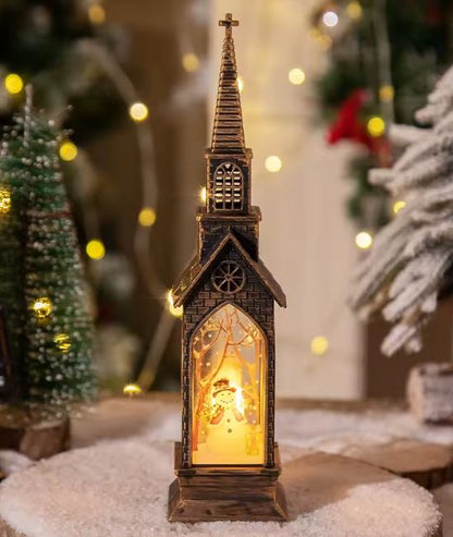 Weihnachtshaus LED Schneemann