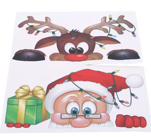 Rentiermuster Fensteraufkleber