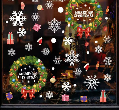 Weihnachtskranz Aufkleber Fenster