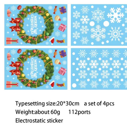 Weihnachtskranz Aufkleber Fenster