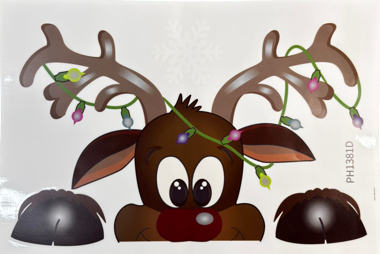 Rentiermuster Fensteraufkleber