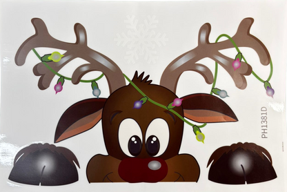 Rentiermuster Fensteraufkleber