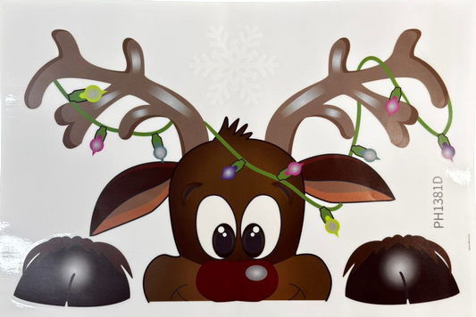 Rentiermuster Fensteraufkleber