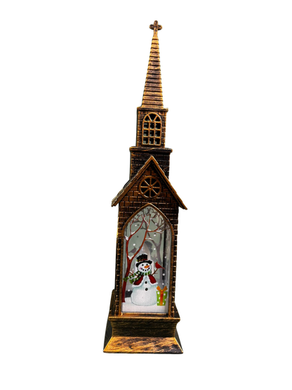 Weihnachtshaus LED Schneemann